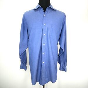 Brooks Brothers Shirt Men Blue 16.5 - 35 Preppy Academia Office Business Casual